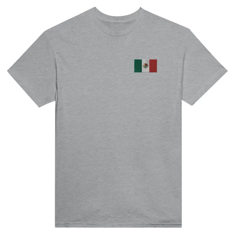 T-shirt drapeau du mexique en broderie - pixelformaflag