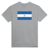 T-shirt drapeau du nicaragua brodé coton mélangé premium