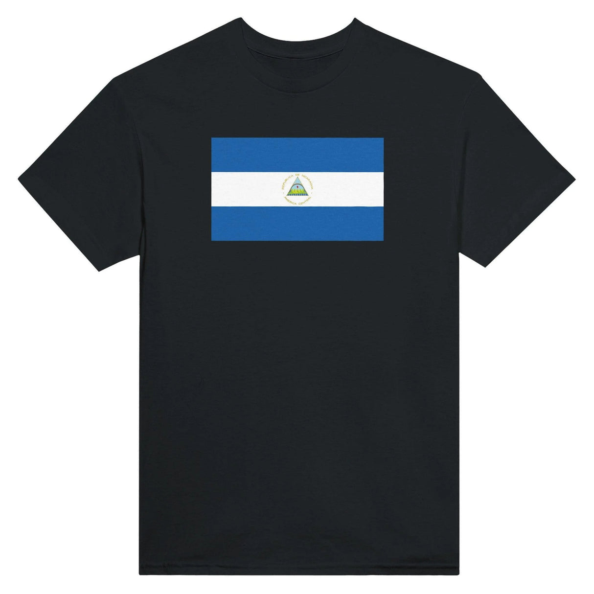 T-shirt drapeau du nicaragua brodé coton mélangé premium