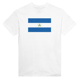 T-shirt drapeau du nicaragua brodé coton mélangé premium