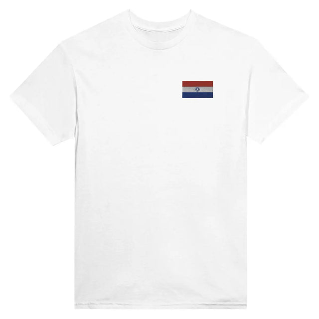 T-shirt Drapeau du Paraguay en broderie - Pixelforma 