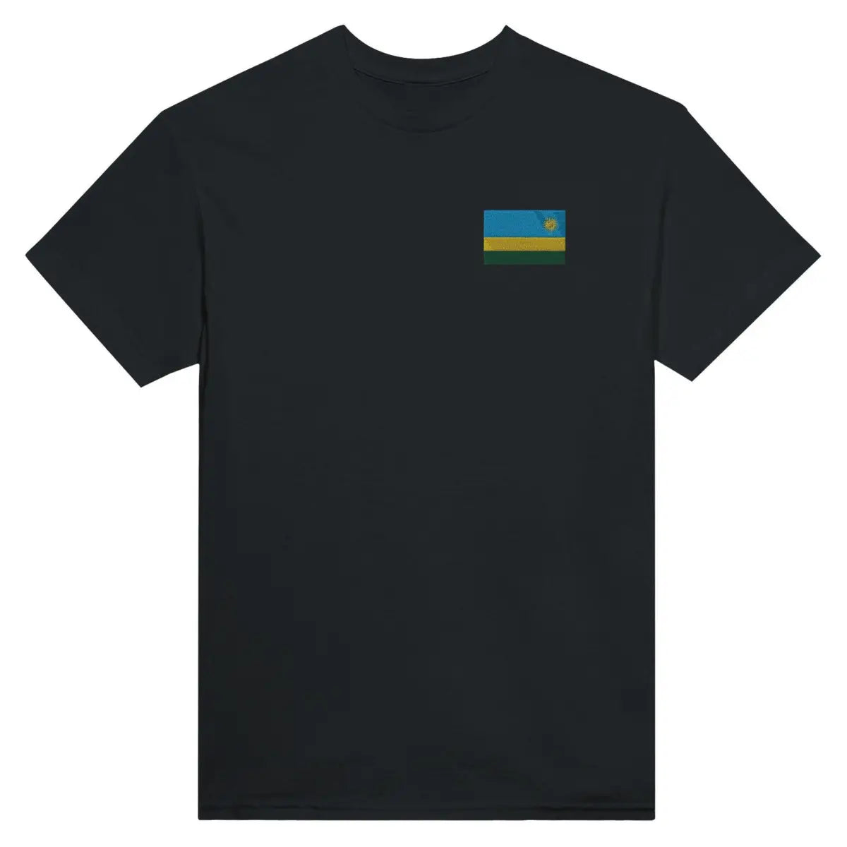 T-shirt Drapeau du Rwanda en broderie - Pixelforma 