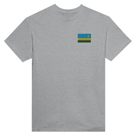 T-shirt Drapeau du Rwanda en broderie - Pixelforma