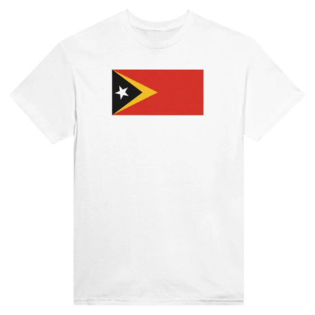 T-shirt drapeau du timor oriental - pixelformaflag