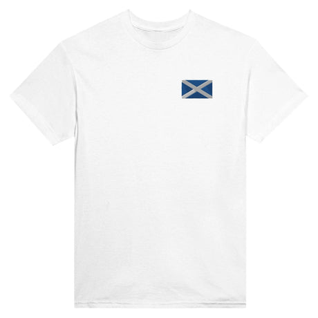 T-shirt drapeau écosse broderie couleur coton mélangé