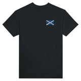 T-shirt drapeau écosse broderie couleur coton mélangé