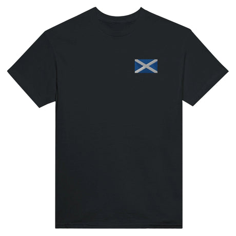 T-shirt drapeau écosse broderie couleur coton mélangé