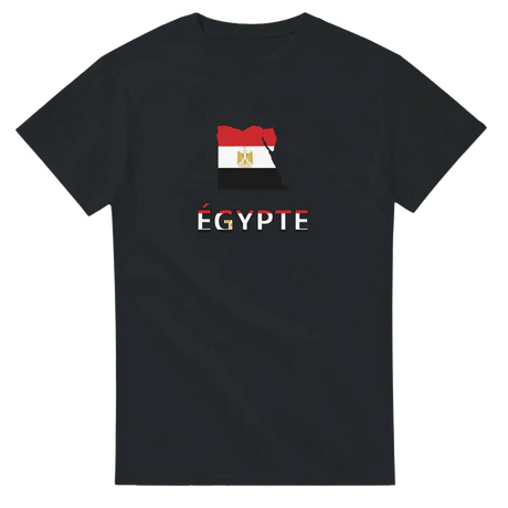 T-shirt drapeau égypte en carte - pixelforma