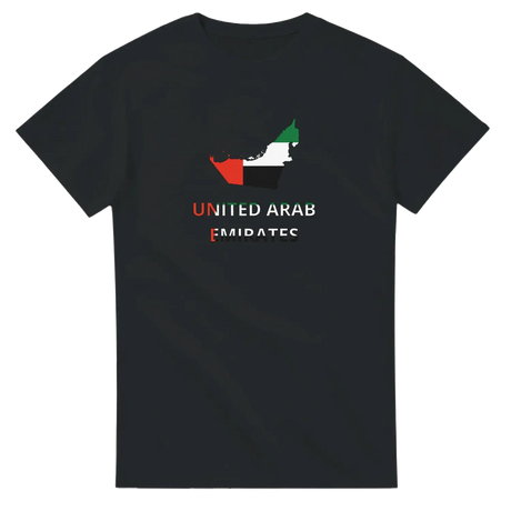 T-shirt drapeau émirats arabes unis carte - pixelforma