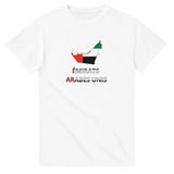 T-shirt drapeau émirats arabes unis en carte - pixelforma