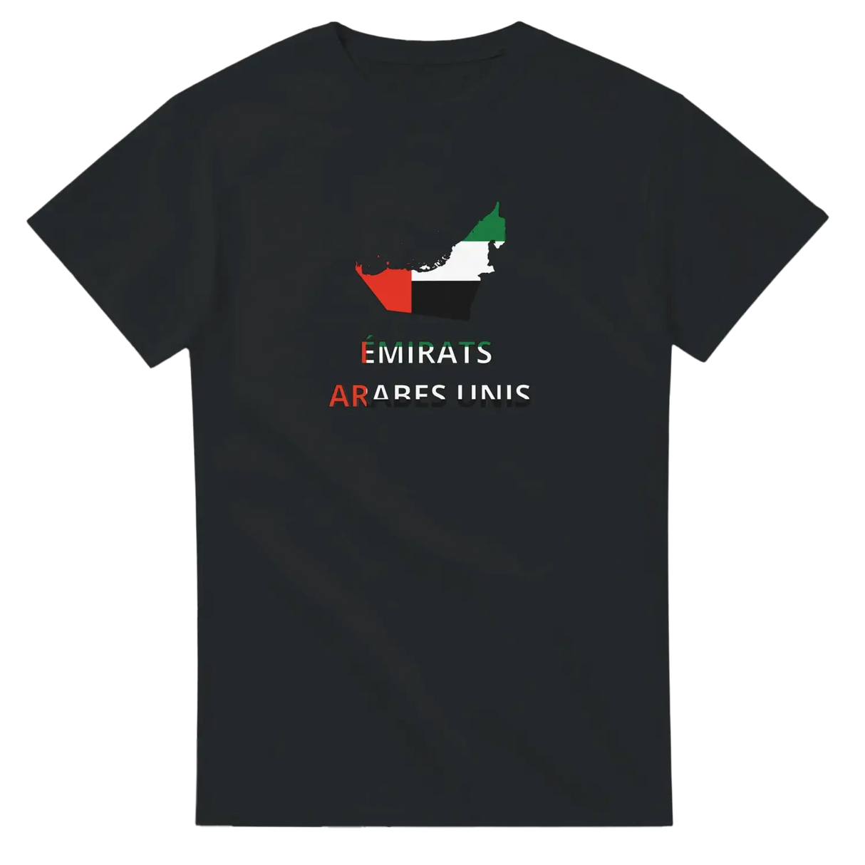 T-shirt drapeau émirats arabes unis en carte - pixelforma