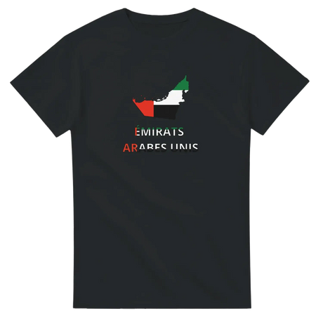 T-shirt drapeau émirats arabes unis en carte - pixelforma