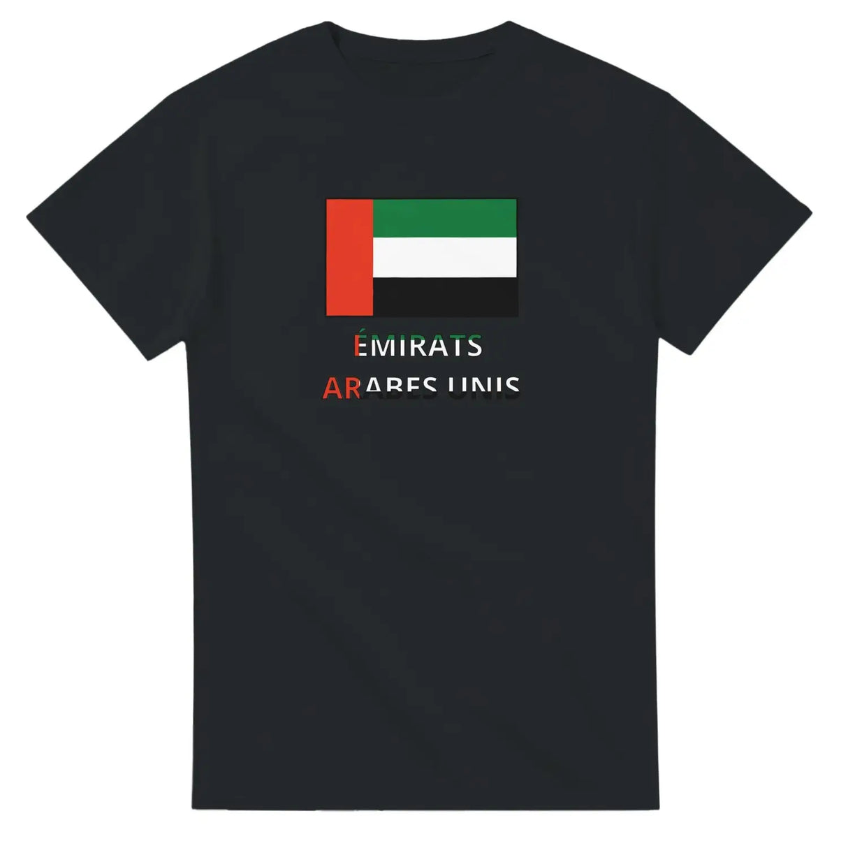 T-shirt drapeau émirats arabes unis en texte - pixelforma