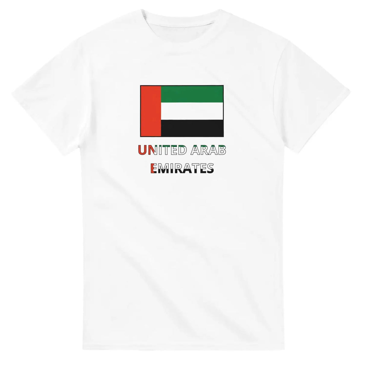 T-shirt drapeau émirats arabes unis texte - pixelforma