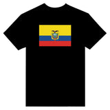 T-shirt drapeau équateur coton mélangé brodé élégant