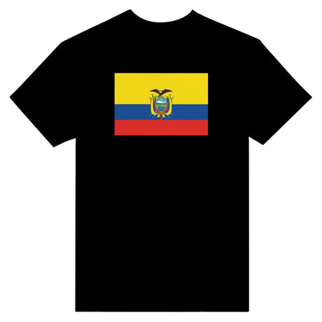 T-shirt drapeau équateur coton mélangé brodé élégant
