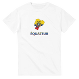 T-shirt drapeau équateur en carte - pixelforma