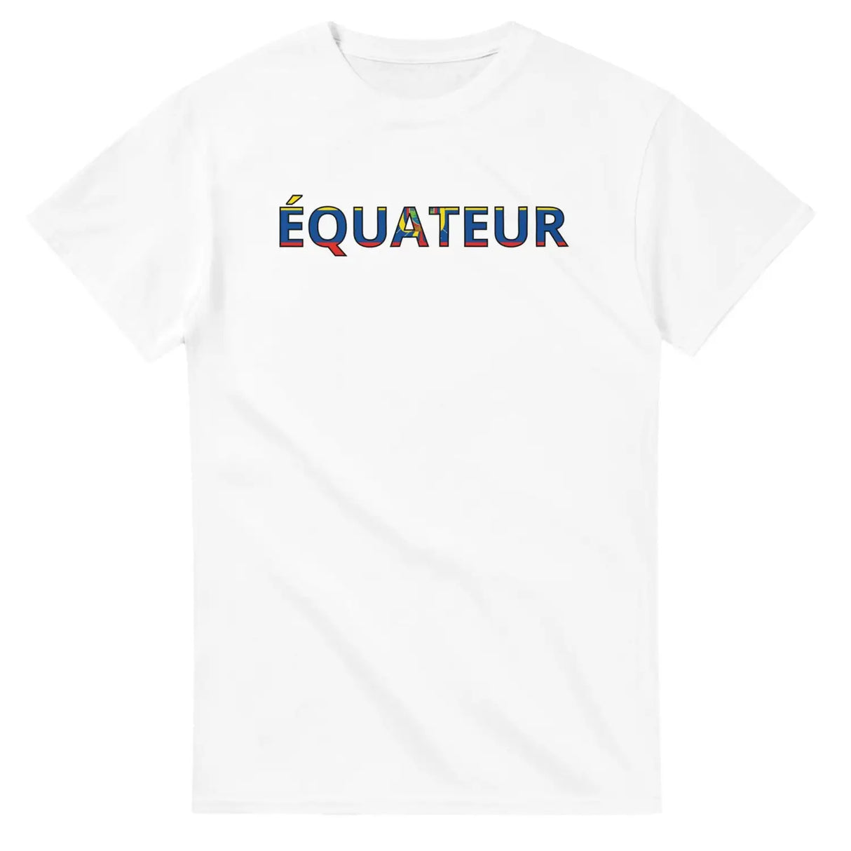 T-shirt drapeau équateur en écriture - pixelforma