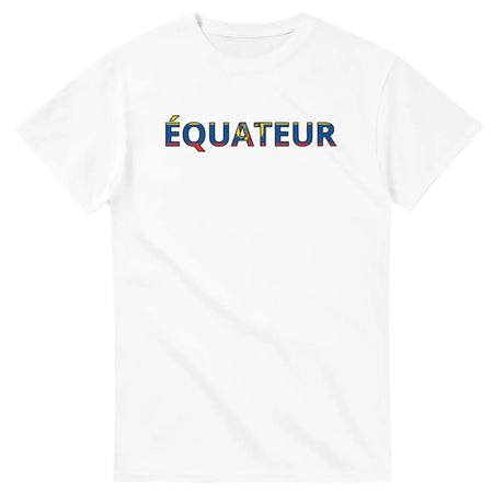 T-shirt drapeau équateur en écriture - pixelforma