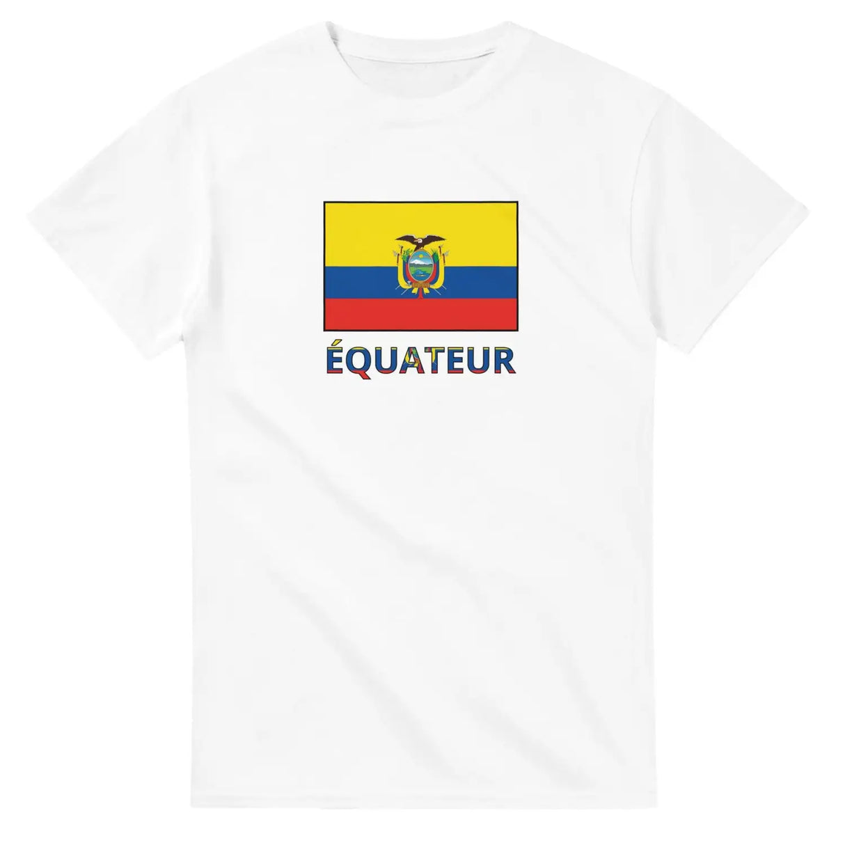 T-shirt drapeau équateur en texte - pixelforma