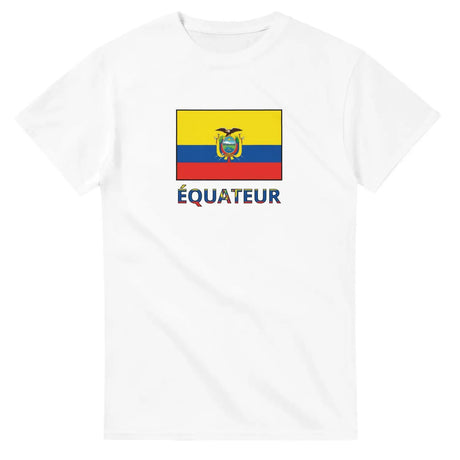 T-shirt drapeau équateur en texte - pixelforma