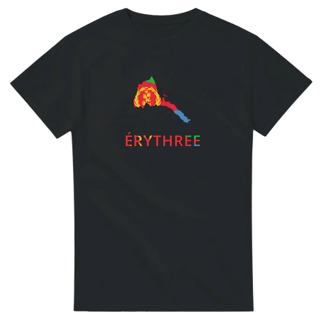 T-shirt drapeau érythrée en carte - pixelforma