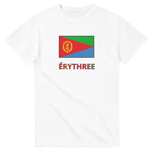 T-shirt drapeau érythrée en texte - pixelforma