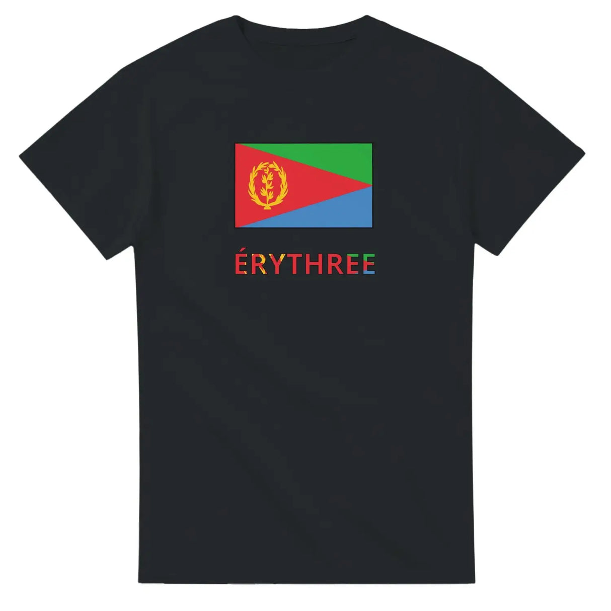 T-shirt drapeau érythrée en texte - pixelforma