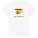 T-shirt drapeau espagne en carte - pixelforma