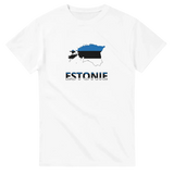 T-shirt drapeau estonie en carte - pixelforma