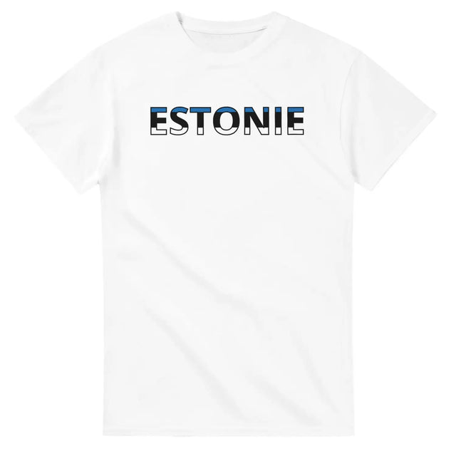 T-shirt drapeau estonie en écriture - pixelforma