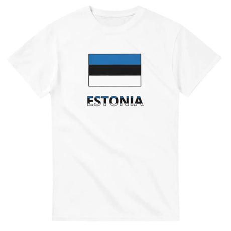 T-shirt drapeau estonie texte - pixelforma