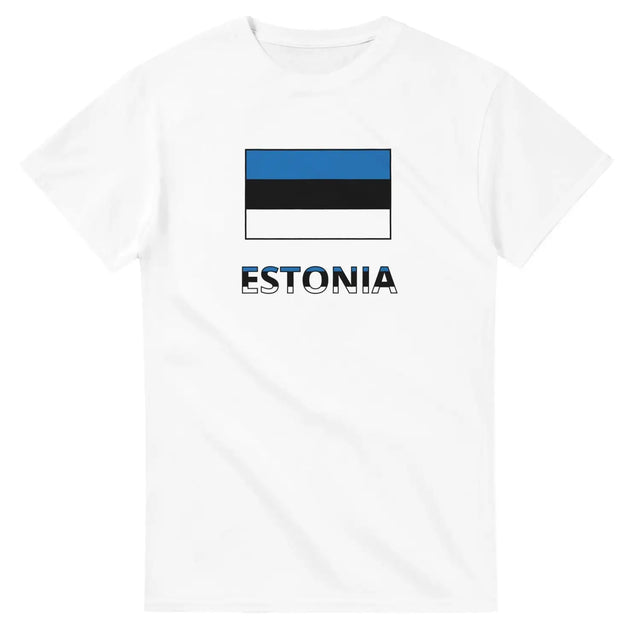 T-shirt drapeau estonie texte - pixelforma