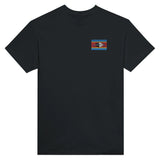 T-shirt drapeau eswatini broderie couleur coton épais
