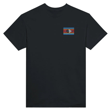T-shirt drapeau eswatini broderie couleur coton épais