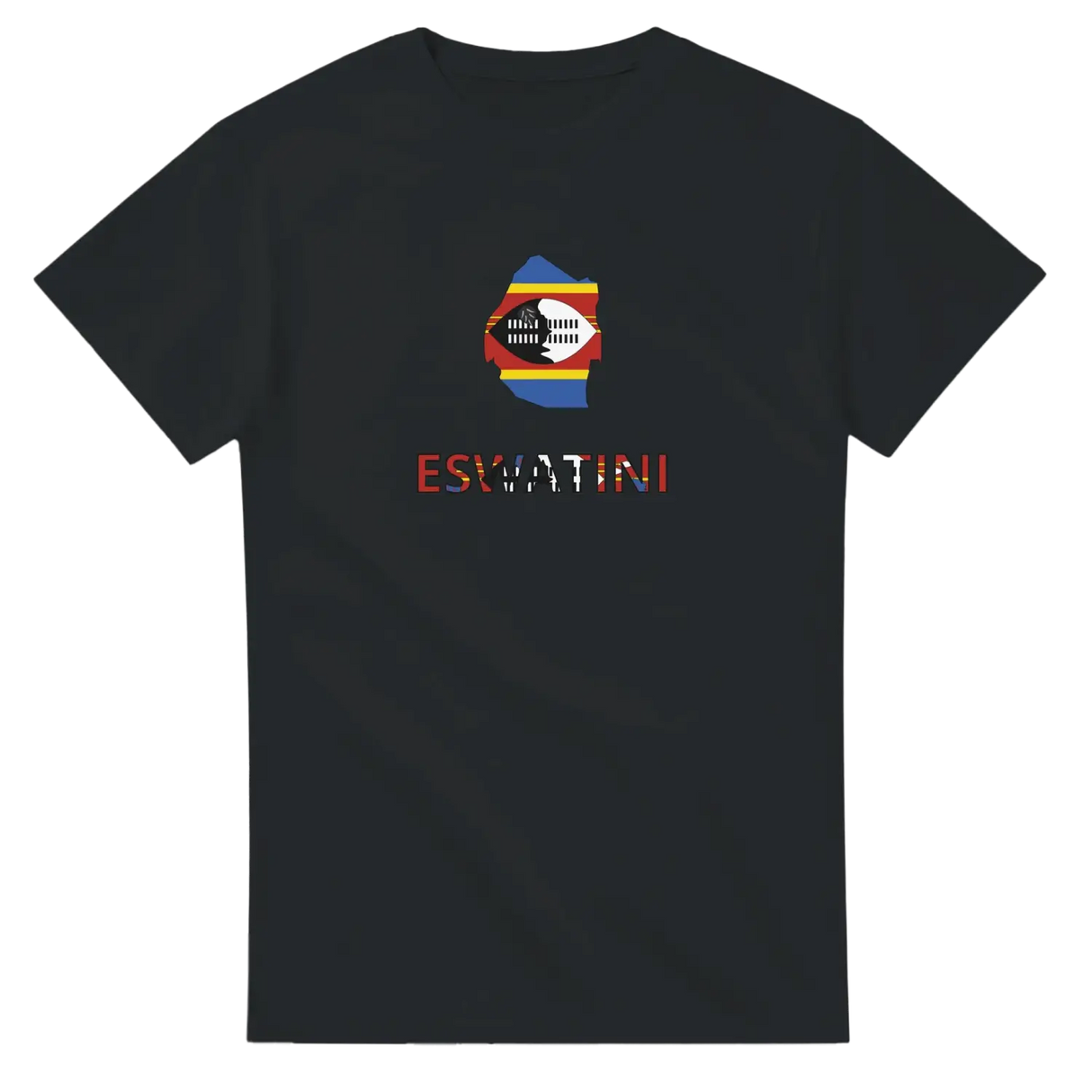 T-shirt drapeau eswatini en carte - pixelforma