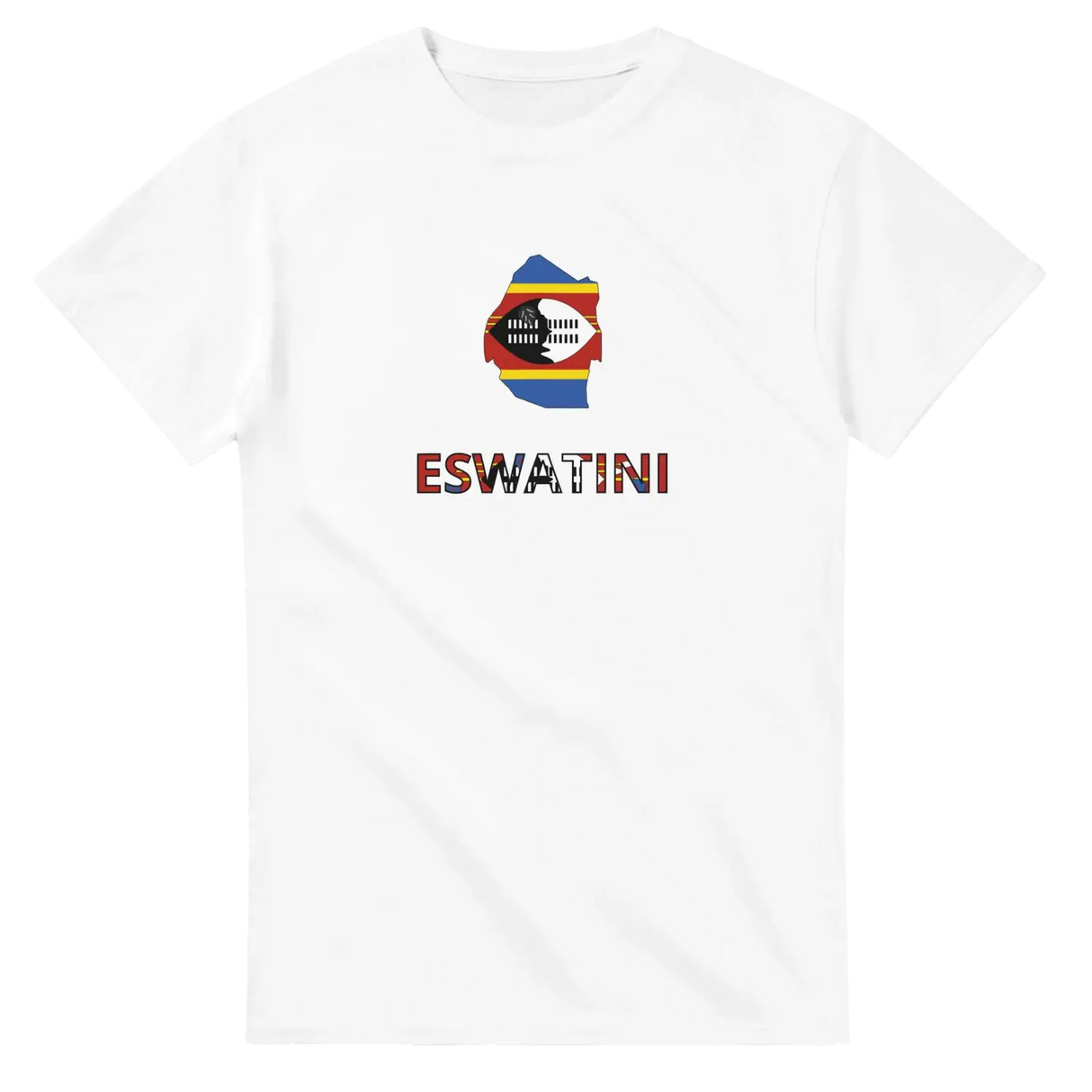 T-shirt drapeau eswatini en carte - pixelforma