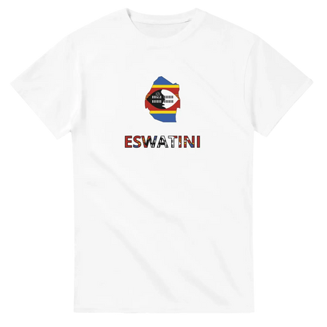 T-shirt drapeau eswatini en carte - pixelforma