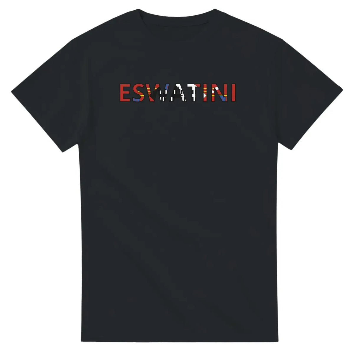 T-shirt drapeau eswatini en écriture - pixelforma