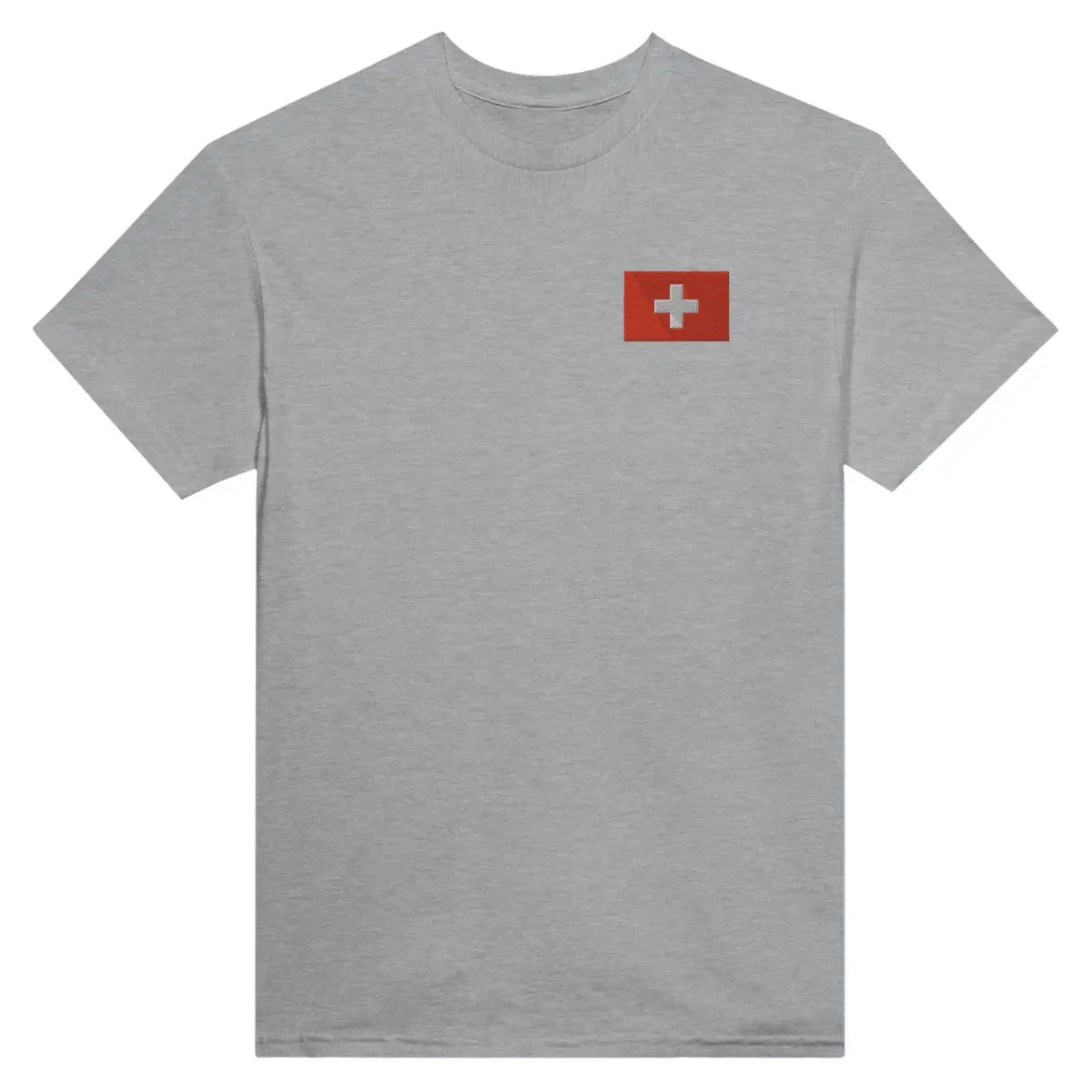 T-shirt Drapeau et armoiries de la Suisse en broderie - Pixelforma 