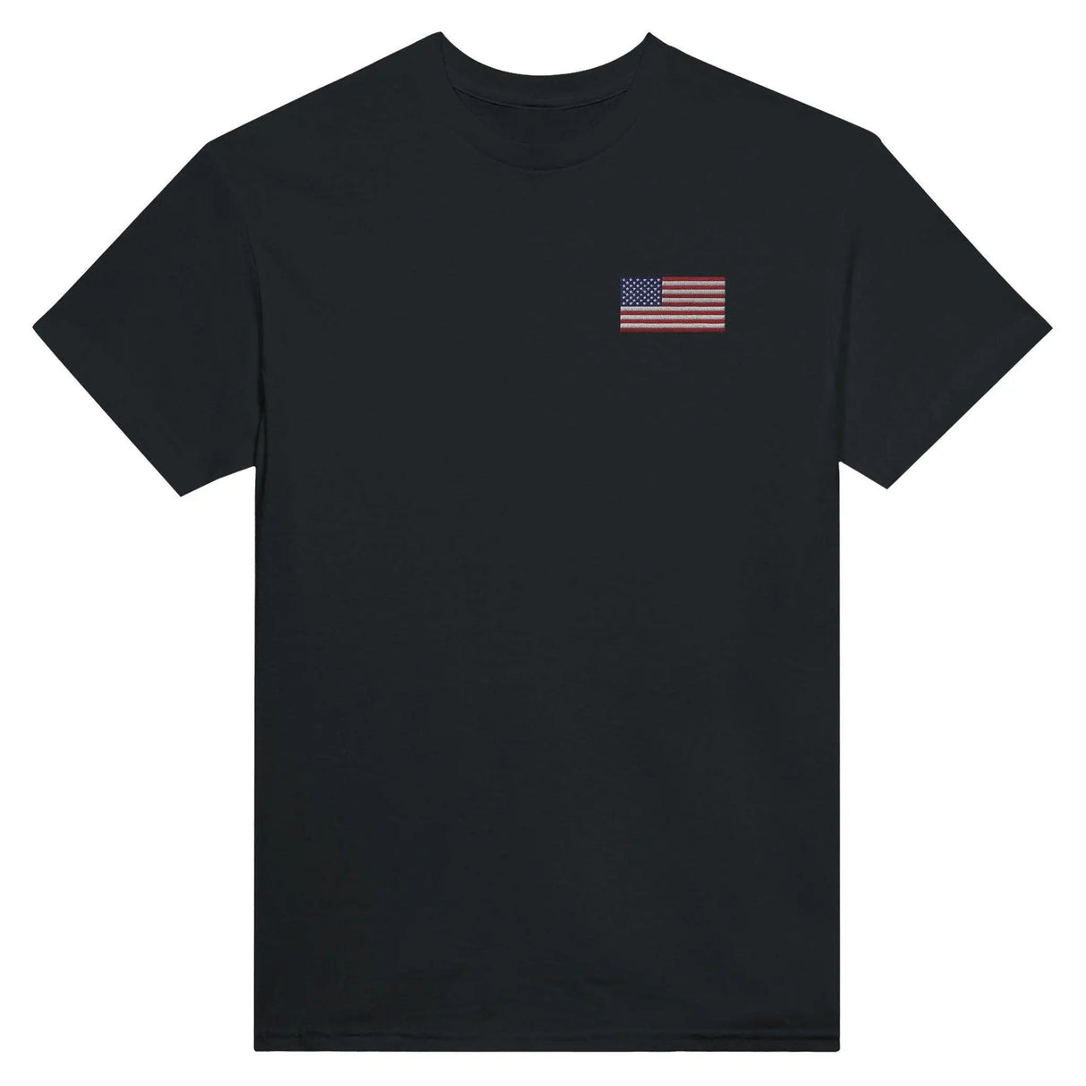 T-shirt drapeau états-unis broderie couleur coton mélangé