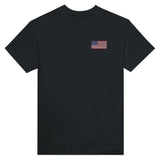 T-shirt drapeau états-unis broderie couleur coton mélangé