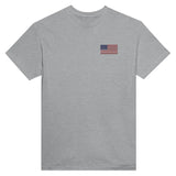 T-shirt drapeau états-unis broderie couleur coton mélangé