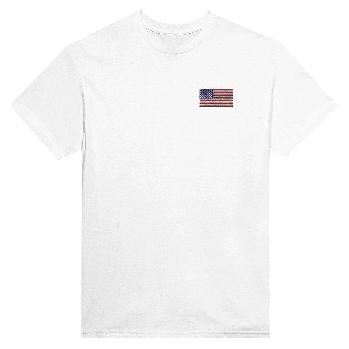 T-shirt drapeau états-unis broderie couleur coton mélangé