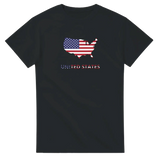 T-shirt drapeau états-unis carte - pixelforma