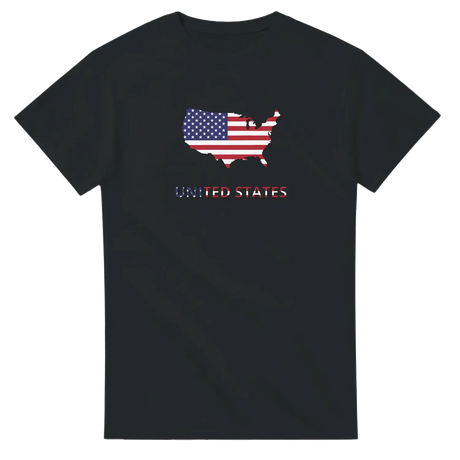 T-shirt drapeau états-unis carte - pixelforma