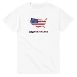 T-shirt drapeau états-unis carte - pixelforma