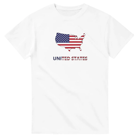 T-shirt drapeau états-unis carte - pixelforma