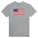 T-shirt drapeau états-unis coton mélangé brodé élégant