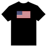T-shirt drapeau états-unis coton mélangé brodé élégant